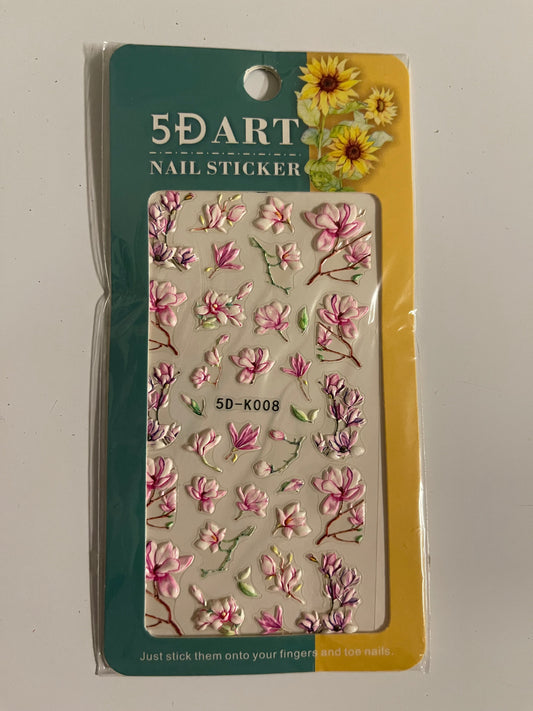5D flowers sticker